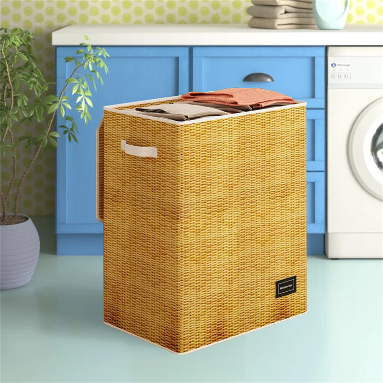 Bay Isle Home Fabric Laundry Hamper with Handles Wayfair Canada